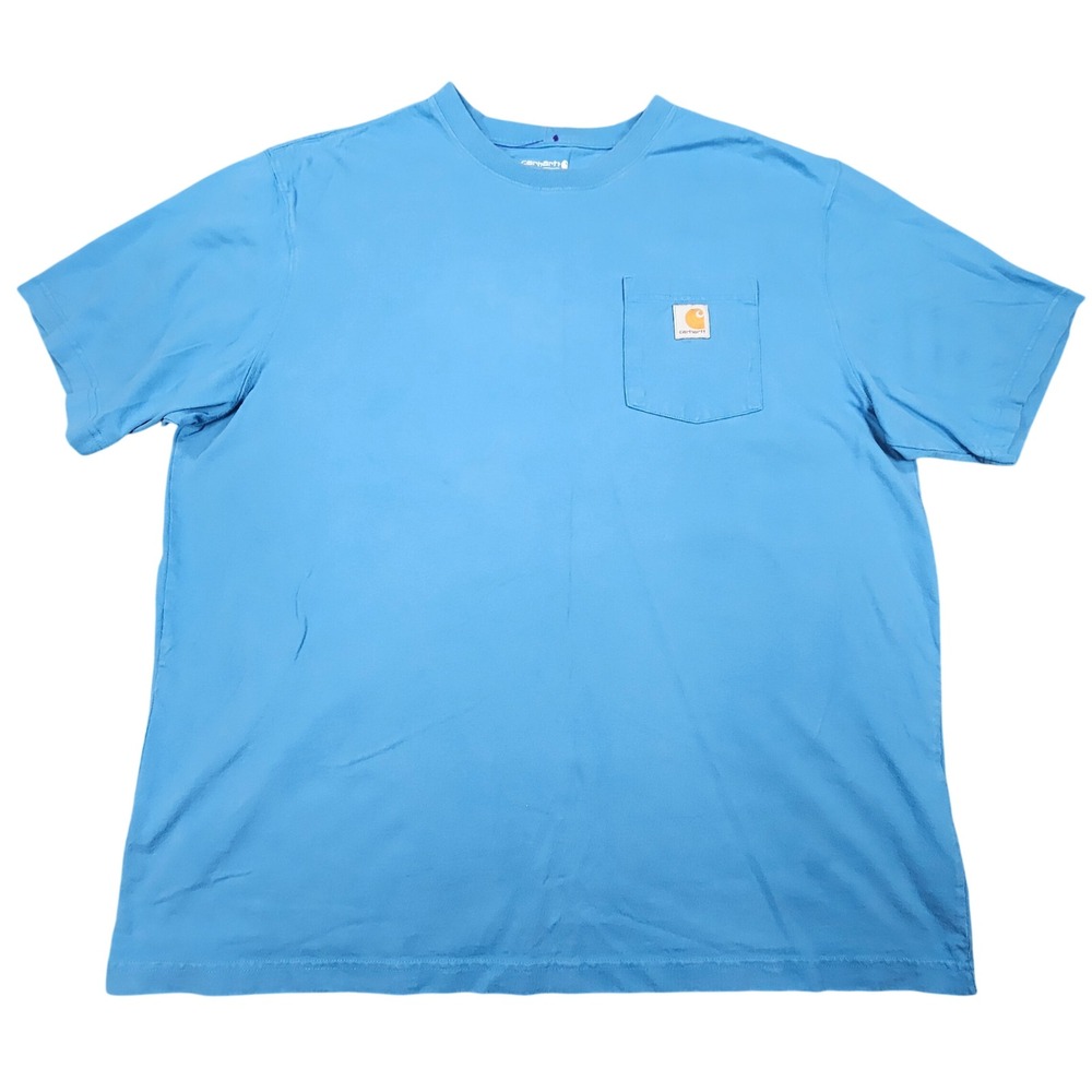 Carhartt K87 Heavyweight Pocket‎ T Shirt Mens XL Loose Fit Blue Horizon Workwear